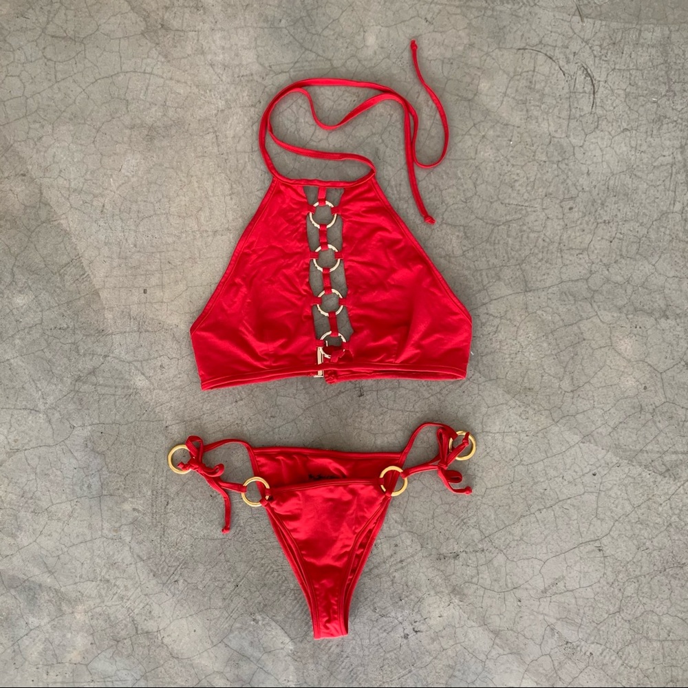 For Love And Lemons Red Bikini